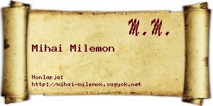 Mihai Milemon névjegykártya